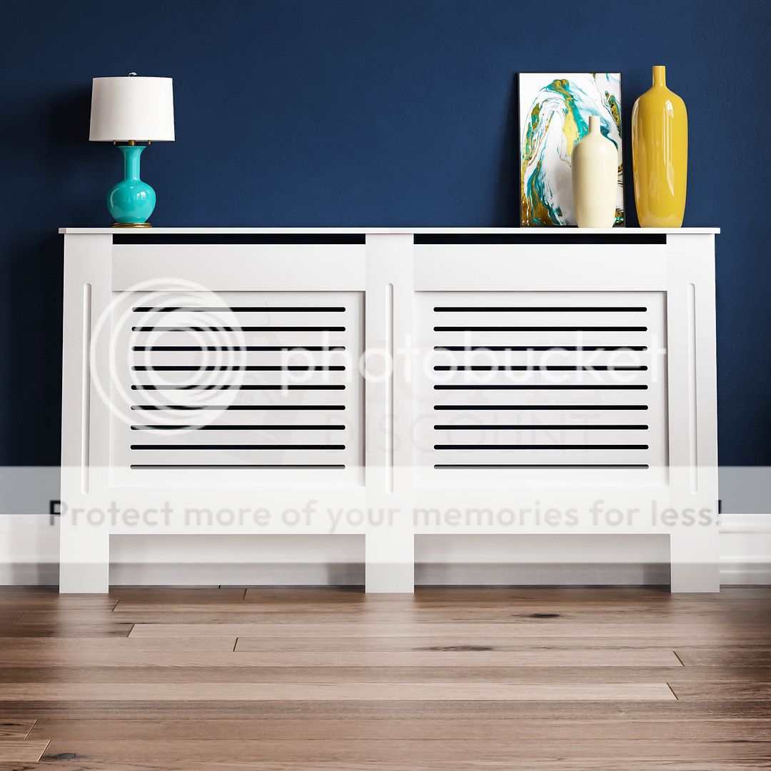 Cubierta de radiador blanco sin rematar moderno tradicional tablilla de